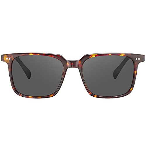 Image of STGATN Polarized Sunglasses for Men -Classic Square Hand-Polished Acetate frames UV Protection Sun Glasses