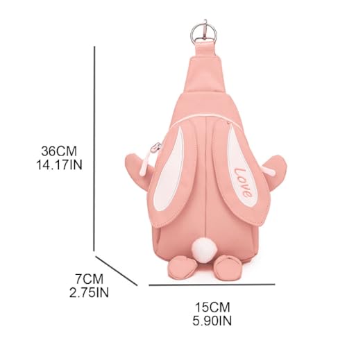 Canvas Crossbody Cute Cartoon Shape Backpack Adjustable Strap Shoulder Bag for Teen Girls Large Capacity Easy to Match4