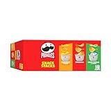 Pringles Snack Stacks Potato Crisps Chips, Flavored Variety Pack, Original, Cheddar Cheese, and Sour Cream and Onion, 12.9 oz (18 Cups)