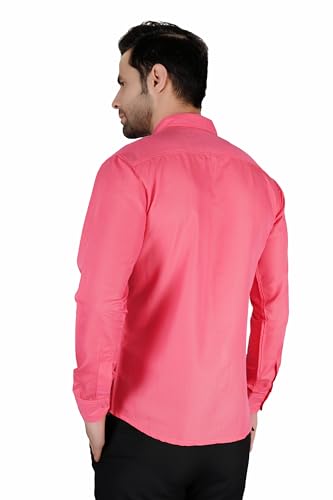 Image of Mens Slim fit Solid Casual Cotton Shirt with Spread Collar and Full Sleeves || Suitable for Office wear