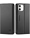 SHIELDON iPhone 11 Case, iPhone 11 Wallet Case, Genuine Leather iPhone 11 Folio Magnetic Cover Kickstand RFID Blocking Card Slots Compatible with iPhone 11 (6.1 Inch, 2019 Release) - Black