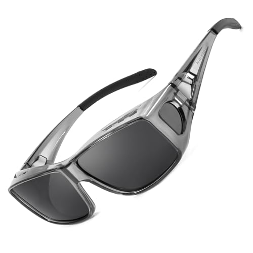 Image of VIEWBETTER Polarized Fit Over Glasses Sunglasses for Men Wrap Around Shades UV Protection Wear Over Eyeglasses SG0312
