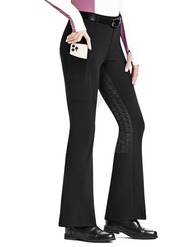 FitsT4 Sports Women's Fleece Lined Bootcut Horse Riding Pants Winter