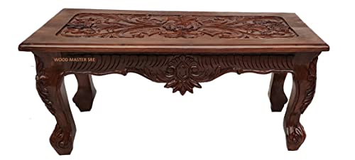 Image of Luxury Wooden Teakwwood Five Seater Sofa Set for Living Room (Honey Brown) Solid Wood Outdoor Chair 5 Seater Sofa | (10)
