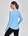 BMJL Womens Sun Protection Shirts Workout Long Sleeve Tops Quick Dry Slim Fit Shirt Golf Jackets 2025(XL,Light Blue)
