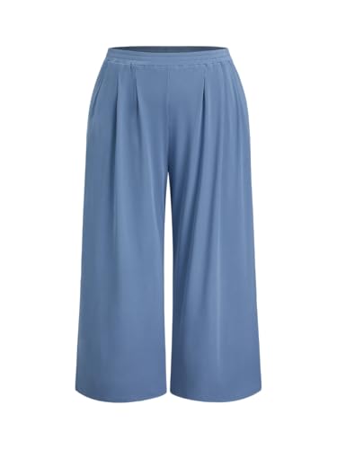 CIDER Women’s Plus Size Fashion Wide Leg Pants...