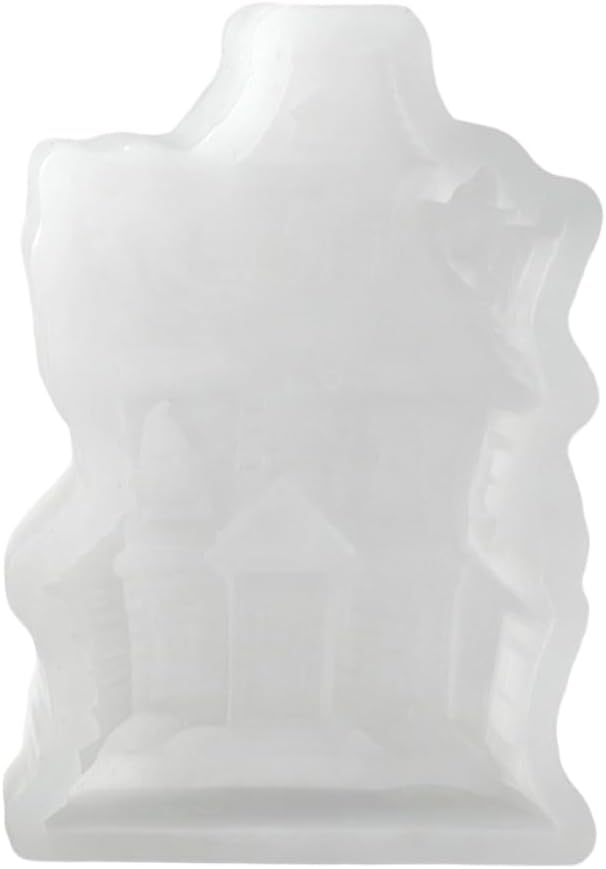 3Pcs Halloween Tombstone Candle Mold, Haunted House & Tombstone Silicone Molds for Candles Soap Resin Plaster Cement Craft, Halloween RIP Resin Mold, DIY Spooky Decor & Gift