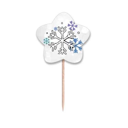 Cure-dents illustration météo hiver neige avec drapeaux étoiles