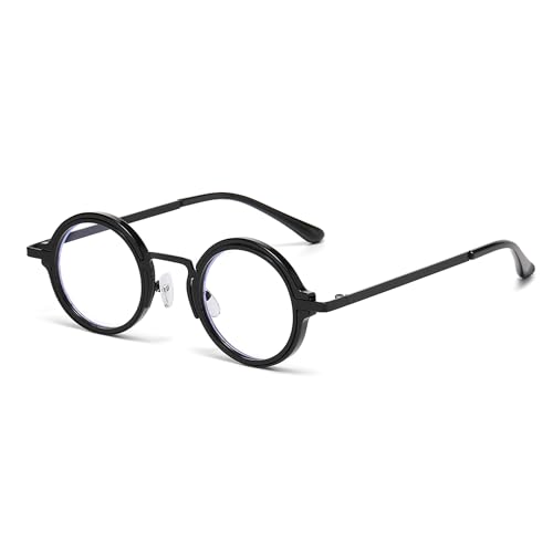 Image of Classic Round Glasses for men women Circle Blue Light Eyeglasses Hippie Style Non Prescription Eyewear