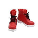 Yuanplate Izuku Midoriya Red Cosplay Shoes Boots Halloween Shoes Party Costume Accessory (Female US 8/EU39)