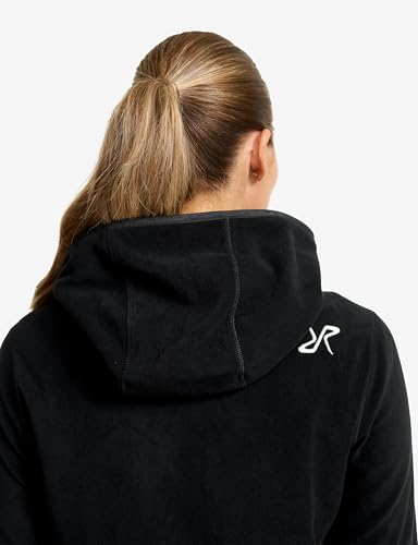 RevolutionRace Hiker Fleece Hoodie für Damen, Leichter und elastischer Fleece-Hoodie, Black, M