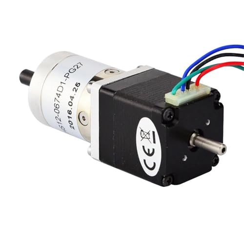 Moteur pas à pas Nema avec réducteur planétaire 27:1 et double arbre de 31mm