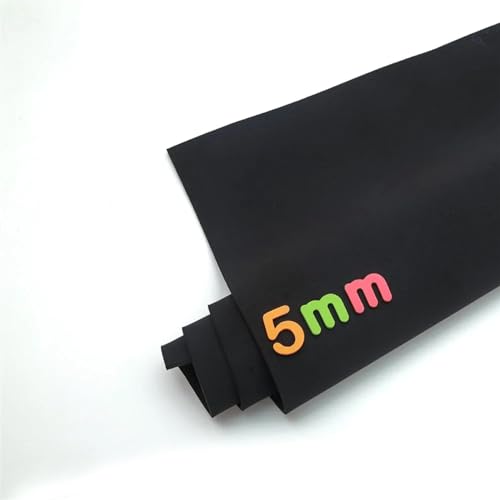 Neopren Wasserdichtes Gewebe Schwarz, 5 mm Dick, Nähstoff, Stretchstoff, Tauchstoff (Farbe: Schwarz, Größe: 45cm x 10cm)