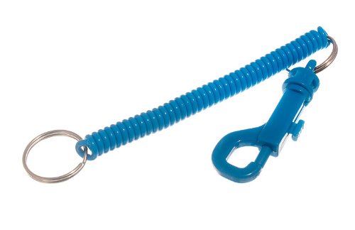 Lot de 10 spirale extensible bleue pour éviter la perte de clés