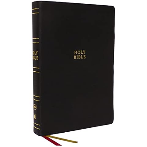 NKJV Holy Bible, Super Giant Print Reference Bible, Black Genuine Leather, 43,000 Cross References, Red Letter, Comfort Print: New King James Version Cover
