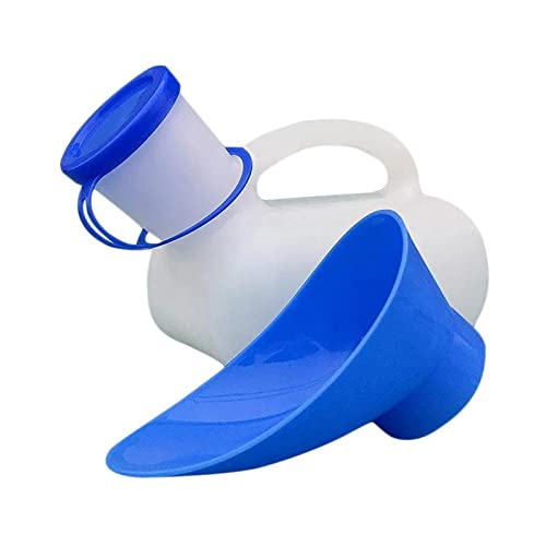 2 piezas Urinario emergencia portátil Botella orina emergencia Urinario portátil para hombres/mujeres/niños, urinario unisex inodoro móvil reutilizable para automóvil, camping, viaje, al aire libre Cover