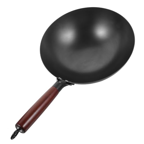 Sartén Wok tradicional de hierro con mango ergonómico miniatura 6