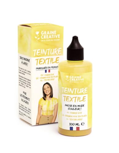 Graine Créative Teinture textile 100 ml Tie and Die Effekt - Jaune