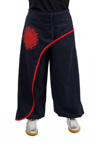 Pantalon ethnique Mandari Fantazia noir en taille unique pour homme et femme