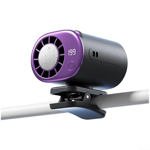Ventilador de cuello, ventilador de cuello portátil ajustable de 199 velocidades con giro de 360°, ventilador personal recargable por USB, ventilador de cuello sin aspas para viajes al aire libre