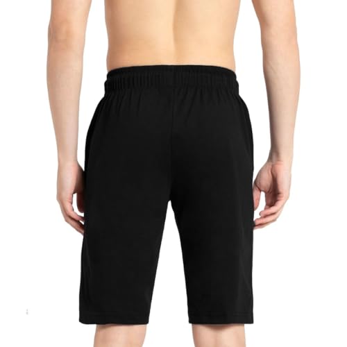 Image of KART BLACK Plus Sizes Men's Cotton Knee length Shorts(M,L,XL,XXL,3XL,4XL,5XL shorts) | Casual and Night Wear Mens Shorts