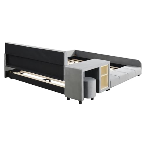 Merax Full Size Upholstered Grounded Bed thumb #6