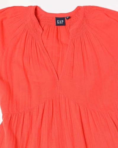 Image of Gap Women Regular Fit Tiered Mini Belted Gauze Casual Dress