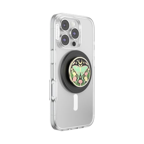 Image of PopSockets Phone Grip for MagSafe, Magnetic Holder, Phone Stand, Bookish - Luna Moth
