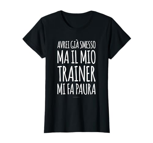 Magliette Divertenti Donna Palestra Il Trainer Mi...