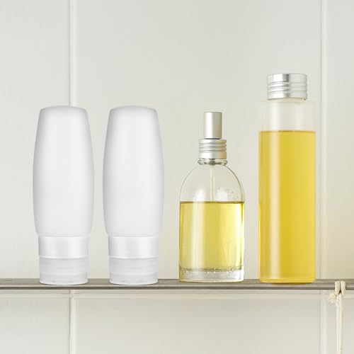 Image of Healeved 8pcs Travel Bottles Refillable Containers for Shampoo Conditioner Lotion Squeeze Tubes with Leakproof Design for Travel and Daily Use