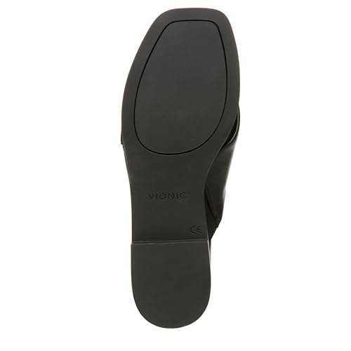 Vionic Women's Poppy Miramar Slide Comfortable Flat Sandals- Supportive Dressy Sandals Comfort Shoes That Includes a Concealed Orthotic Insole Sizes 5-124