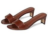 Steve Madden Sandalias de tacón Patsy para mujer, Cuero marrón, 41 EU
