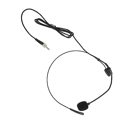 Hemoton Over Ear Headset Microphone 3.5mm Screw Lock Professional Head Comfortable Noise Reduction Mic