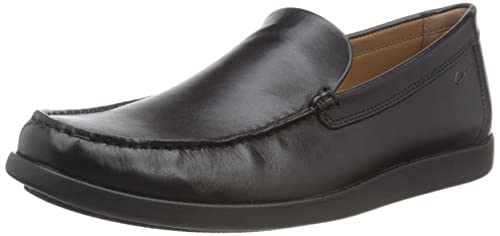 Clarks Ferius Creek, Mocasines, para Hombre, Negro (Black Leather), 44 EU