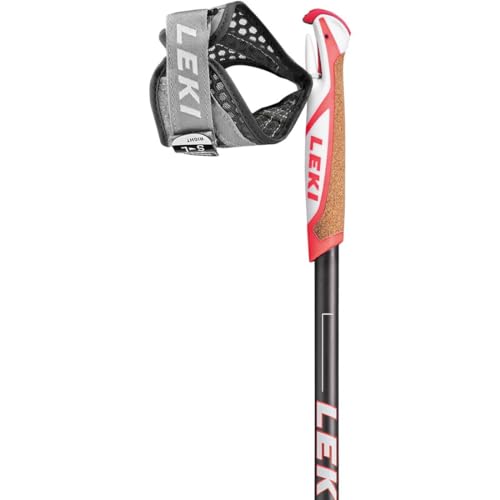 Foto von LEKI Flash Carbon Walking Stöcke Dunkelanthrazit/Neonrot 125 cm