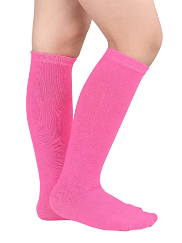 Komorebi Kids Soccer Socks Toddler Knee High Tube Socks Three Stripes Cotton Uniform Sports Stocking for Girls Boys