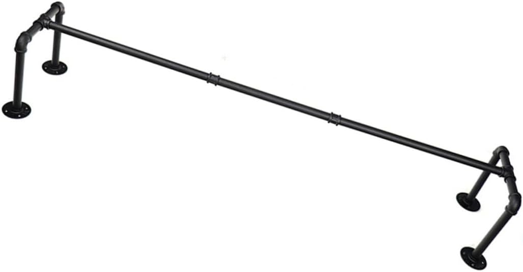 DOITOOL Industrial Style Wall Hanging Rack Metal Clothing Hanger with Water Pipe Design, Space-saving Towel Storage Holder for Home Laundry and Closet Organization