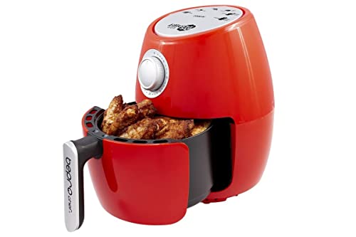 Be Pro Freidora Dietética Elitefry 200 Sin Aceite. Freidora Aire Caliente 1000 W. Capacidad 2,1 L. Temporizador. Recetario (Rojo)