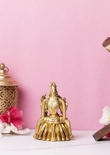 Bharat Idols Exquisite Brass Maa Kamakhya Devi Statue – Shri Kanchi Kamakshi Amman, Goddess Tripura Sundari & Rajarajeshwari Idol for Divine Home Temple, Pooja & Spiritual Decor | Height: 10 cm (3.9 Inches) - Image 4