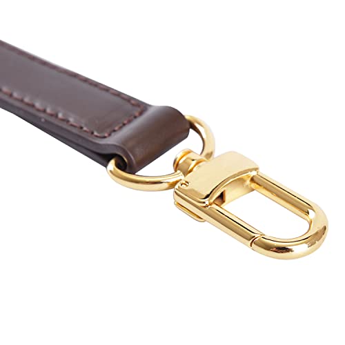 Image of Genuine Leather Plain Strap Replacement Top Handle Leather Strap for Handbag (Coffee, 14.5 in)