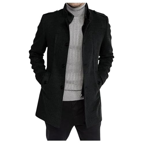 Manteau en laine mélangée de qualité supérieure pour homme