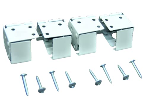 HomeAmore Blind Brackets 1" X 1" (2 Pairs + 8 Screws) White