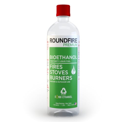 Roundfire Premium Ethanol Fuel - 3 x 1 Liter - for Tabletop Fireplaces, Fire Pits and Gel Fuel - Thumbnail 7