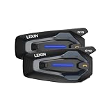 LEXIN G10 Interfono Moto Bluetooth 5.1, Gruppo 8 Piloti Multitasking,Doppio