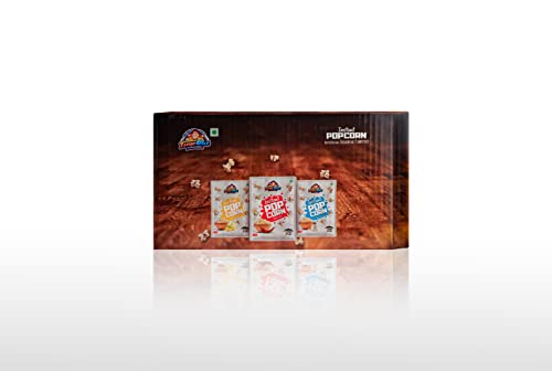 Image of TimeOut DIY Popcorn Kit | Healthy Snacking | Whole Kernels with 4 Signature Seasonings | Maize (400g), Masala (75g), Mexican Cheese (50g), Spicy Cheese, Sour Cream N Onion (50g), (Pack of 12, Butter Delight)