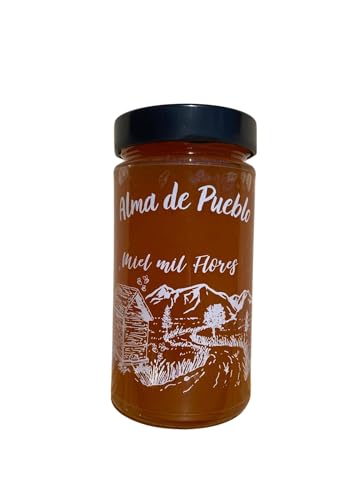Miel pura de abeja. Miel cruda Mil Flores de Abeja 100% Natural. Producto Artesano Cosecha Propia. De Sabor Dulce y Aroma Floral. Origen: Segovia. Gourmet.