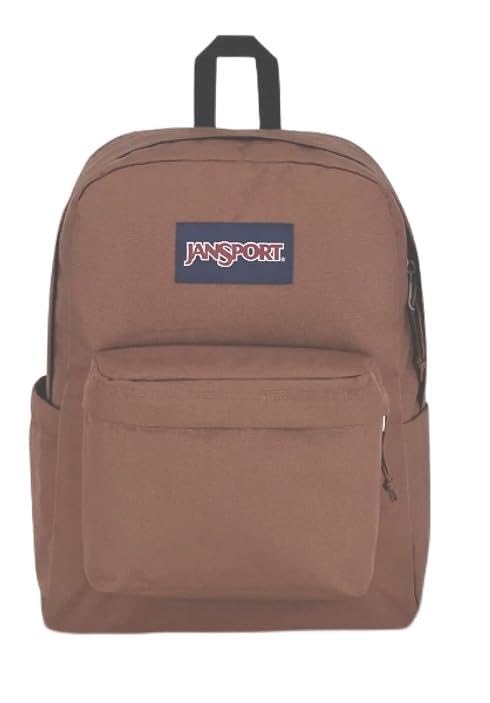 JanSport SuperBreak Plus Backpack with Padded 15-inch Laptop Sleeve and Integrated Bottle Pocket - Spacious and Durable Daypack for Work and Travel - Brown Patina