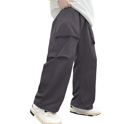 Boys Cargo Pants Relaxed Fit Elastic Waist Outdoor Active Wear Comfortable Casual Trousers for Ages 4-12