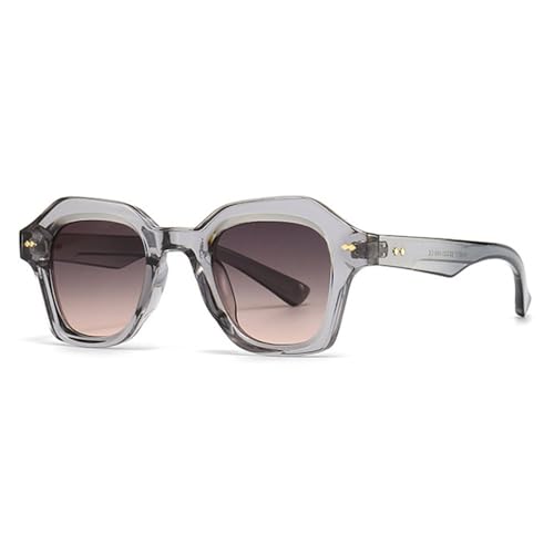 Lunettes de soleil carrées polygone vintage LVTFCO pour un look punk chic chic