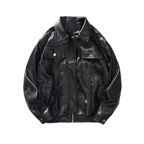 Men's Leather Jacket in Oversized Fit Top